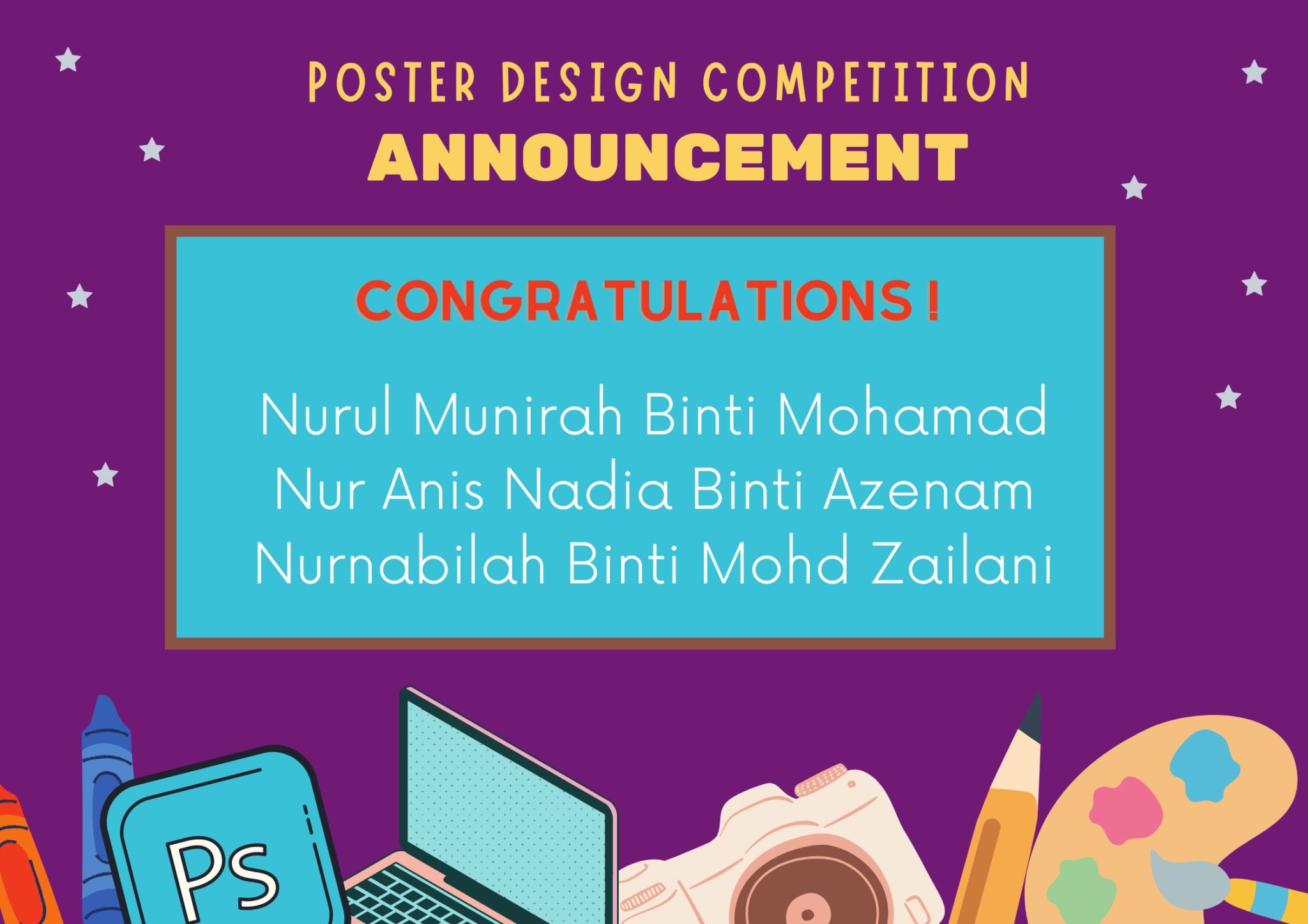 Poster design competition winners Wetlands International Malaysia